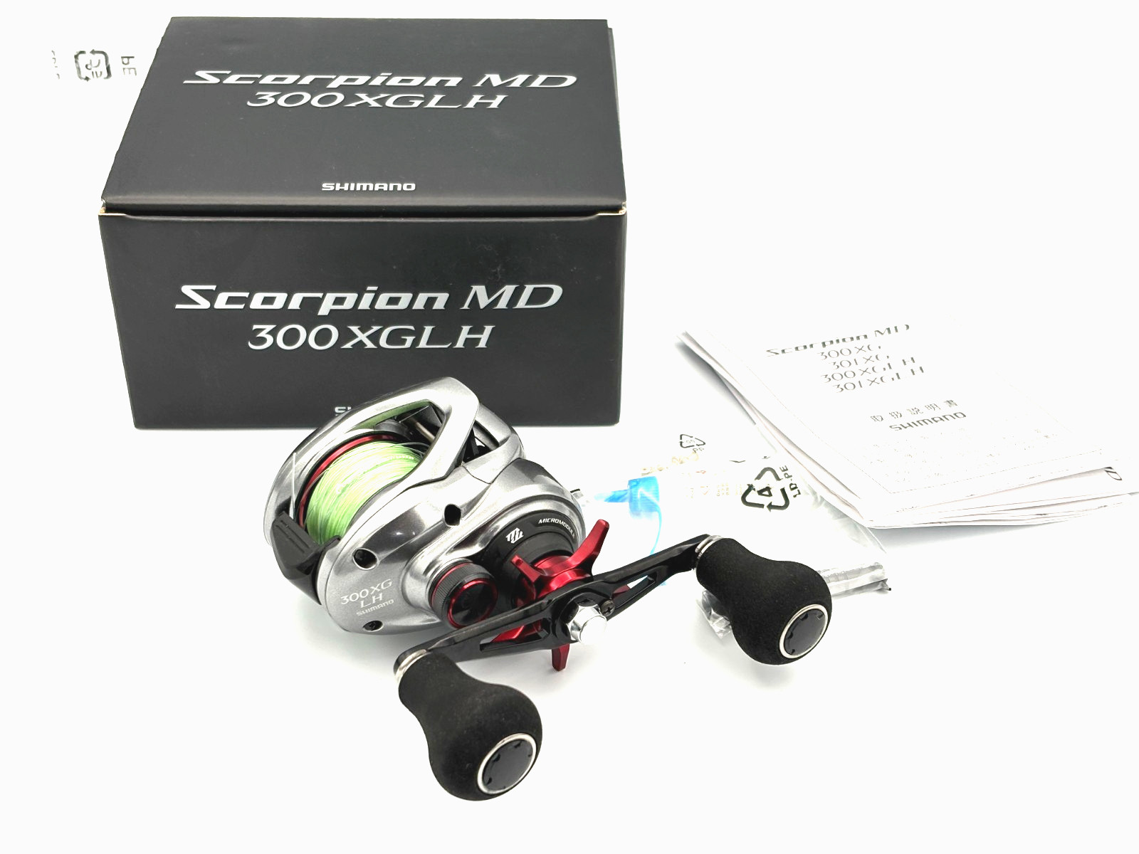 Shimano 21 Scorpion MD 300XGLH Right Hand Baitcasting Reel w/ Box Near Mint