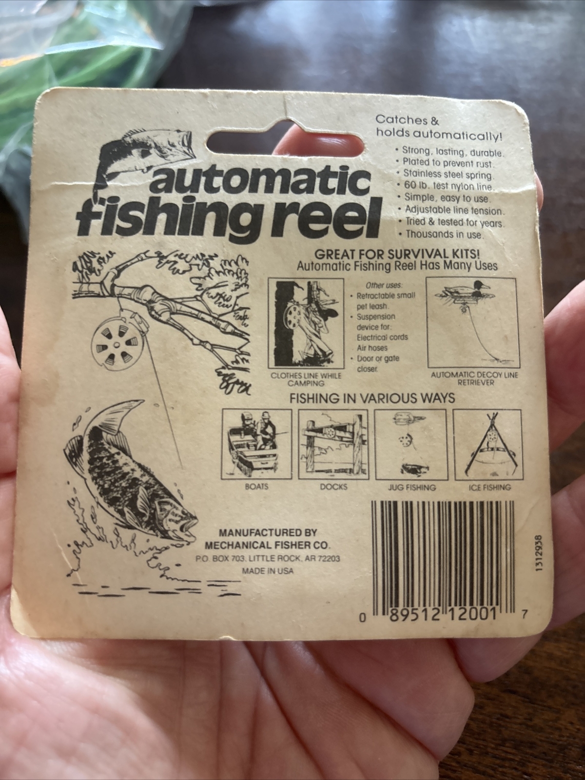 Yo Yo Automatic Fishing Reel 60 lb Test Nylon Line Made in USA