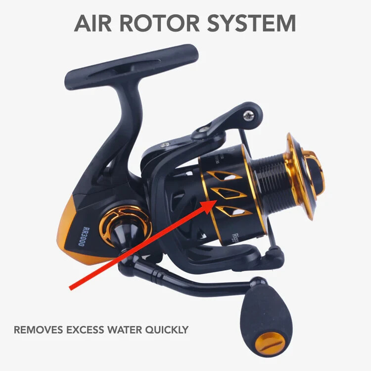 Rigged & Ready RR1000 Spin Reel Salt Resist 4+1 bearing Spare Spool + Bag 5-2-1