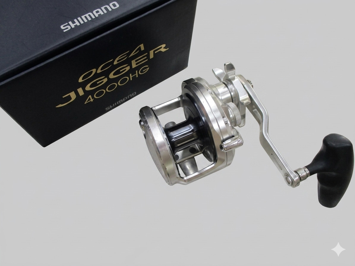 Shimano 20 OCEA JIGGER 4000HG Right Hand Fishing Reel w/ BOX Used from Japan