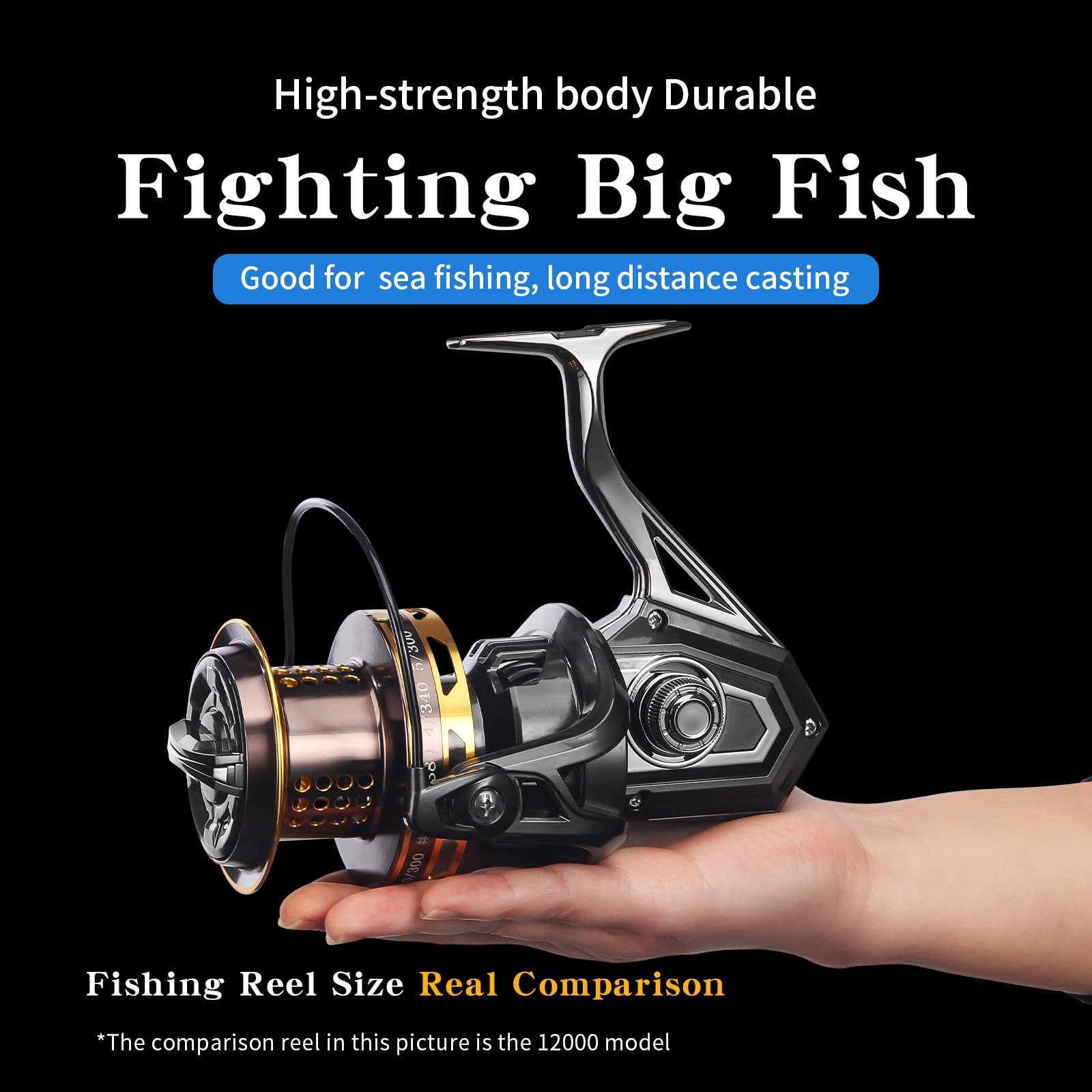 10000 Series Spinning Reels – Ultra Smooth 10+1 BB for Saltwater & Freshwater
