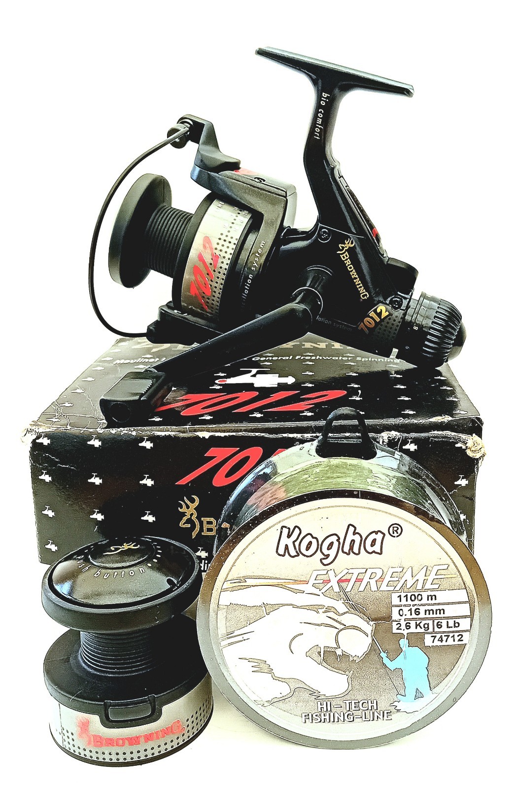 Fishing Reel Browning 7012 New With 2 X Spools + New 6lb Line 1100m Carp Tackle