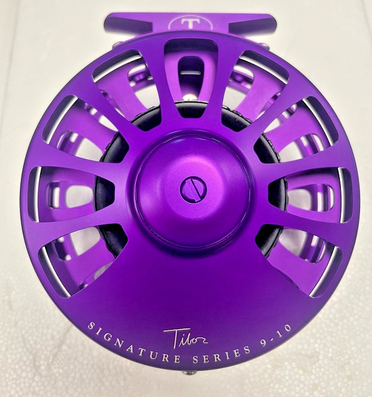 NEW FOR 2026 – TIBOR SIGNATURE 9-10 FLY REEL IN VIOLET WITH BLACK HUB-IN STOCK!