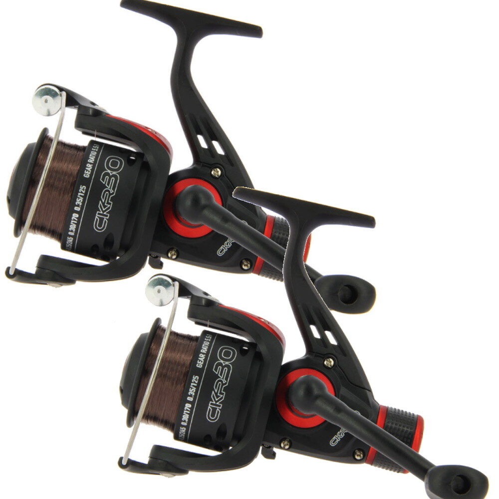 2 x NGT CKR30 Coarse Float Match Feeder Spinning Fishing Reel With 8lb Line