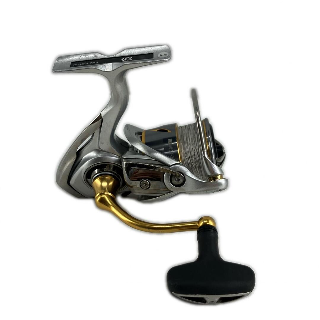 [Used] DAIWA 041532 Fishing Spinning Reel Silver Gold Handle – From JAPAN