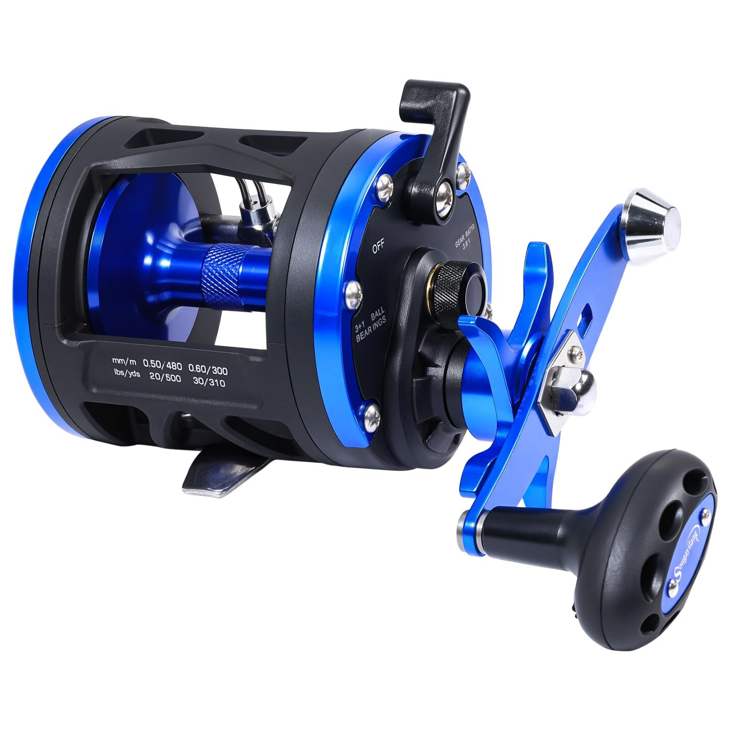 Saltwater Trolling Reel Level Wind Right Handed Fishing Reel LDT40