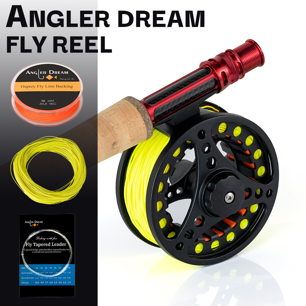 WF Fly Fishing Pre-loaded 1/2 3/4 5/6 7/8WT Fly Fishing Reel With Line Combo