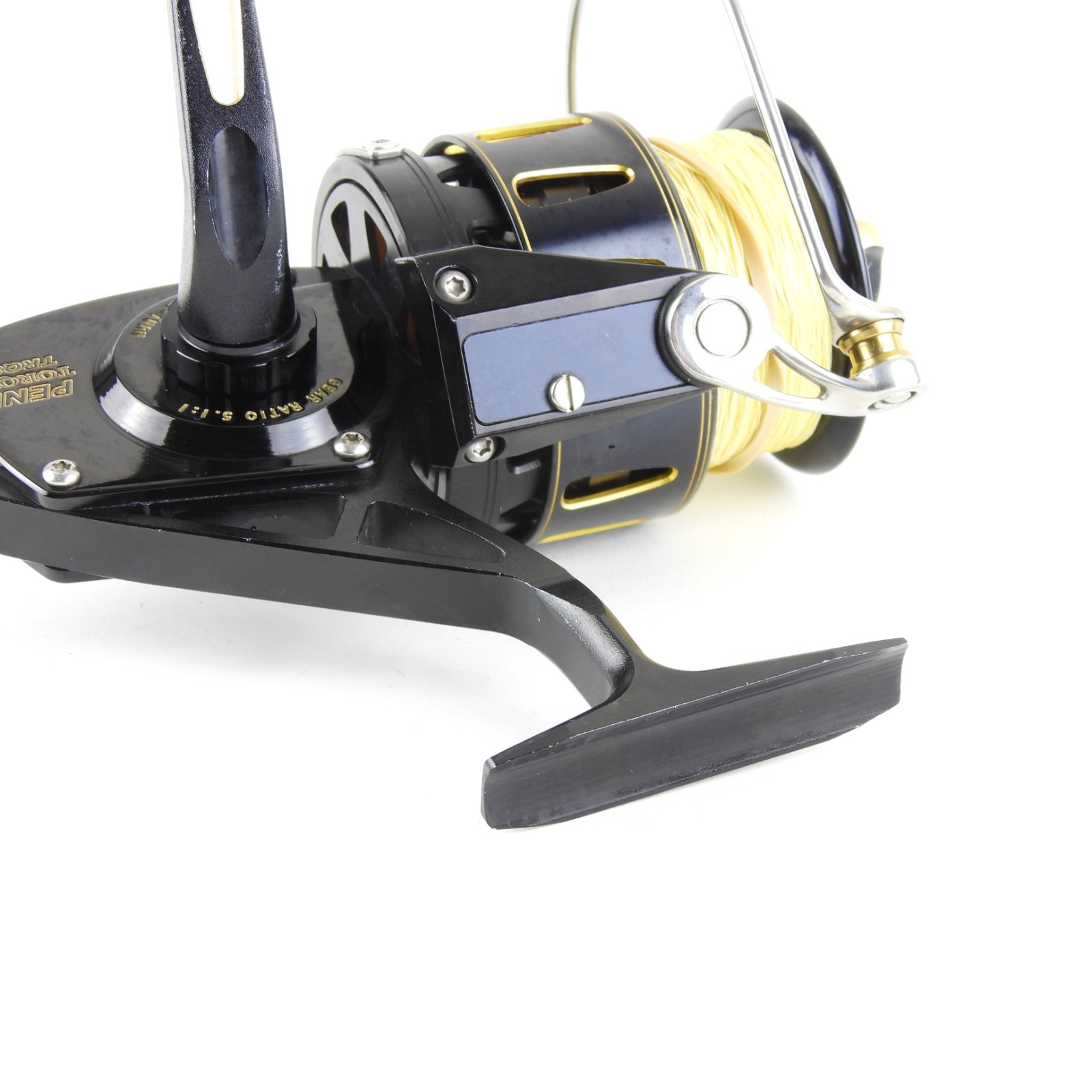 Penn Torque TRQS7 Fishing Reel. Black & Gold. Made in USA. (B).