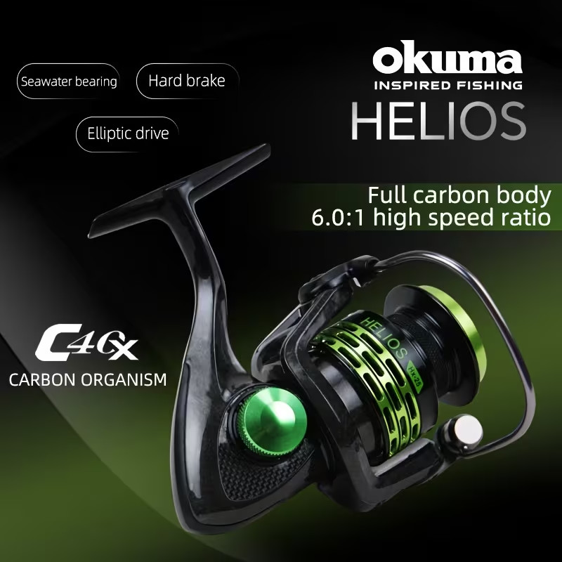 Okuma Helios 6.0:1 8BB+1RB Hx-40s 4000 Hi-Speed SPIN Fishing Reel Tournament Ed