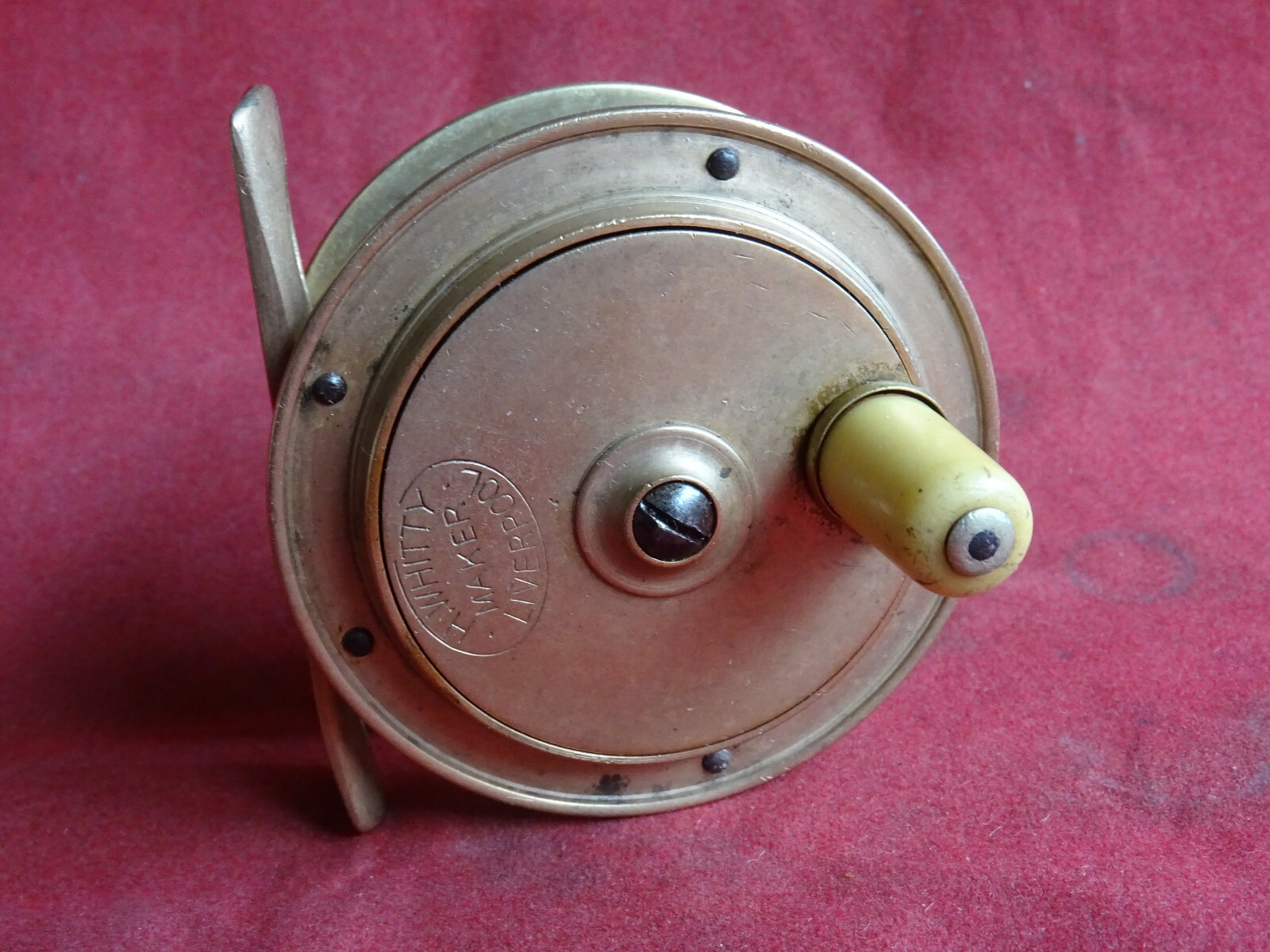 SCARCE VINTAGE H WHITTY MAKER LIVERPOOL HERCULES PATTERN 2 1/2″ TROUT FLY REEL