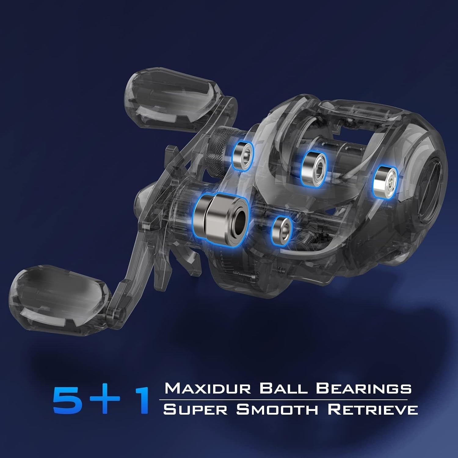 High Power Baitcaster Reel 7.6 oz | 7.1:1 Gear Ratio, 5+1 BB