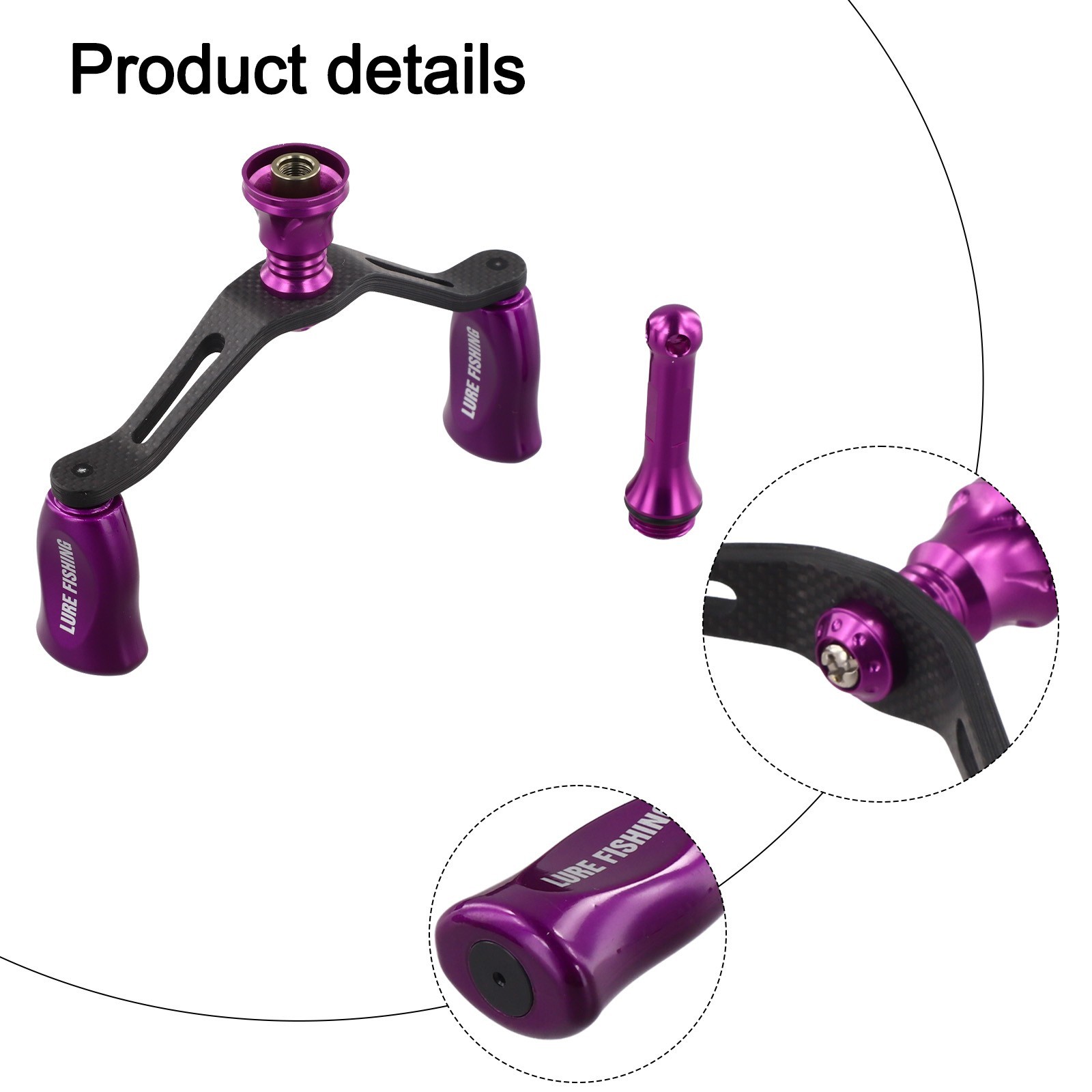 Carbon Fiber Handle For Fishing Balance Bar Included Customizable Colors