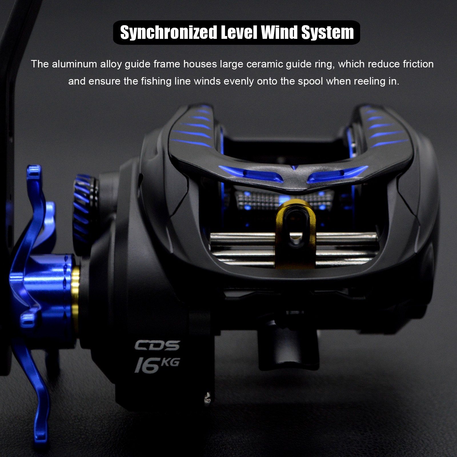 CAMEKOON Sea Cobra 400 Baitcast Fishing Reel Drag Clicker Aluminum Body 10+1 BBs