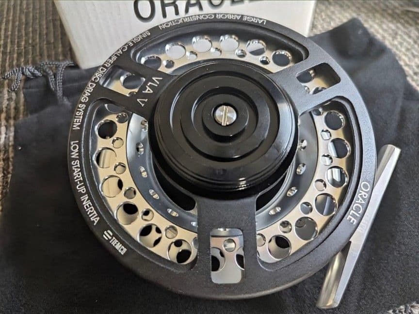 TIEMCO Oracle VLA-R V #8 Silver Fly Reel WF8F 20lb 140m 178g Used Japan Fishing