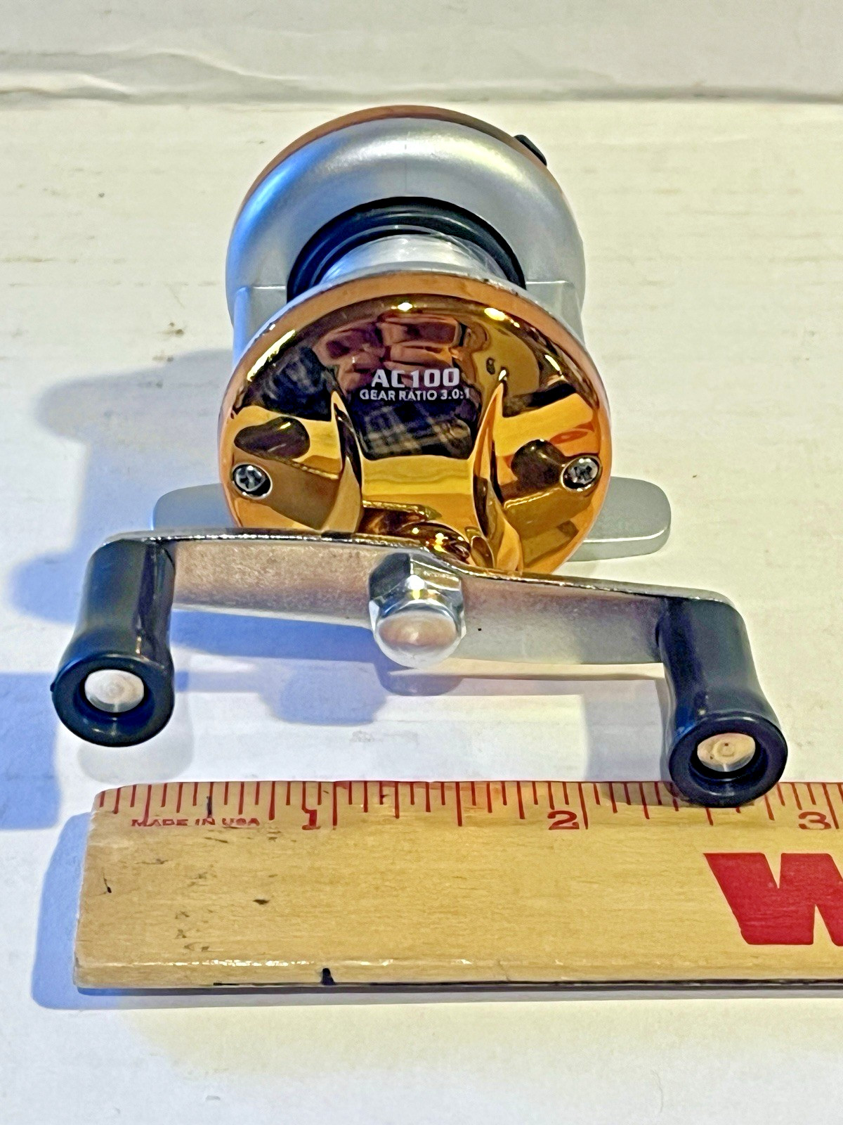 Minitroll AC, 100 Right Hand Ice Fishing Reel Drum Reel, Lightweight, 3:1 Gear