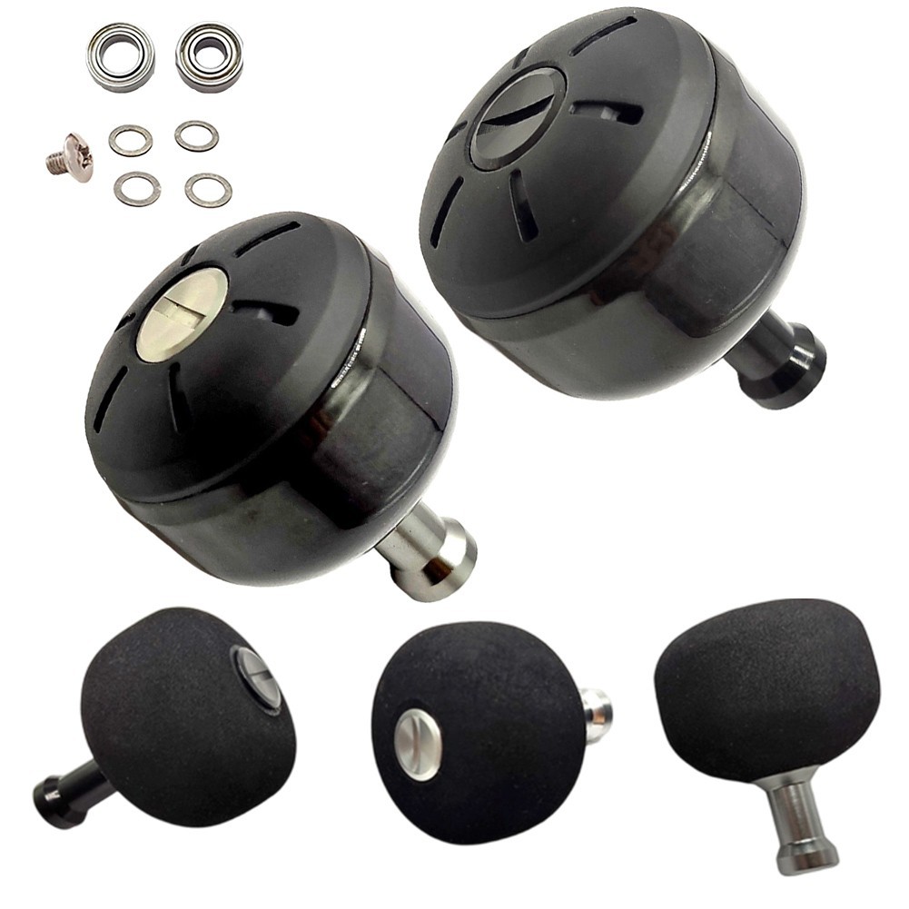 Fishing Tackle Upgrade Reel Knob Carbon Grip Carbon Fiber EVA Foam Soft Grip