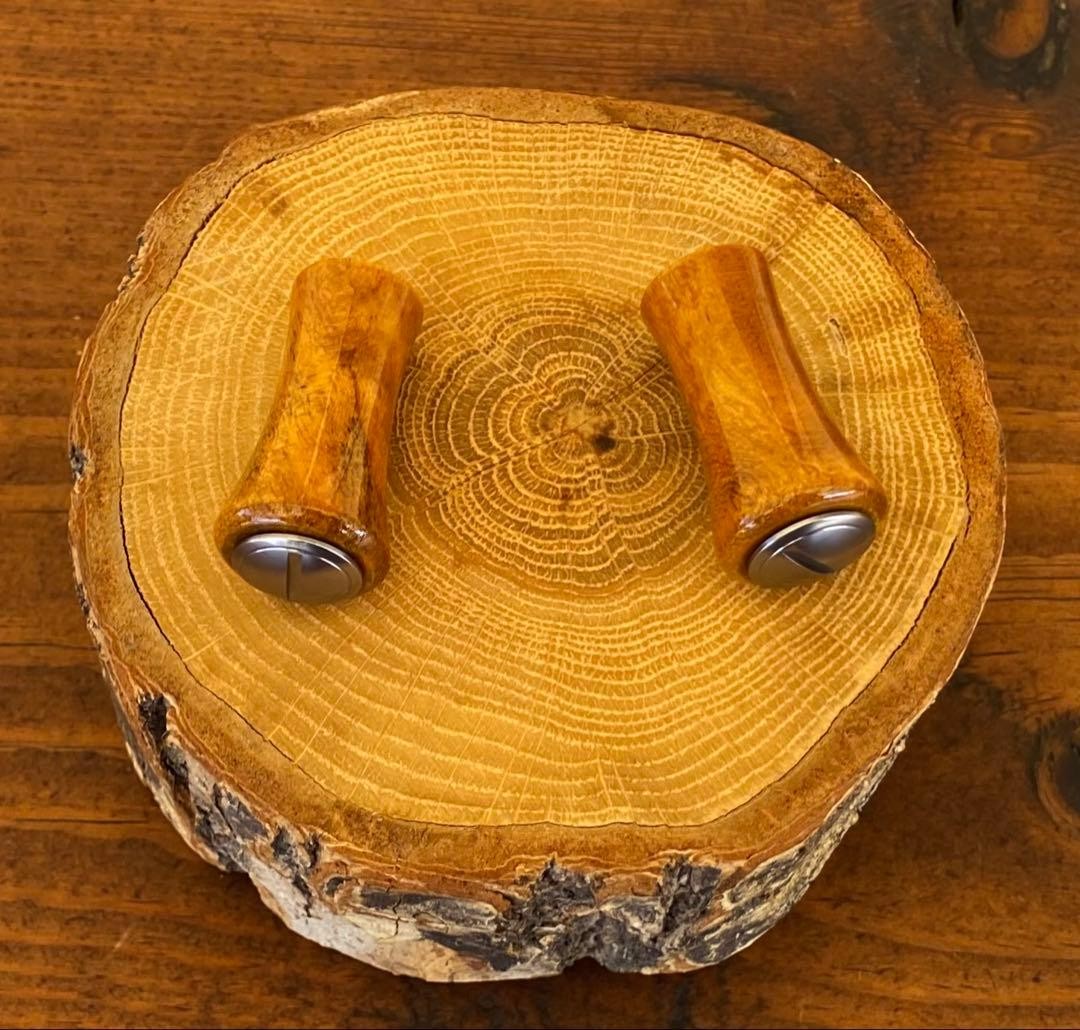 Poor Condition Wood Knob Handle Knob Golden Camphor Root Guetal Daiwa S For A