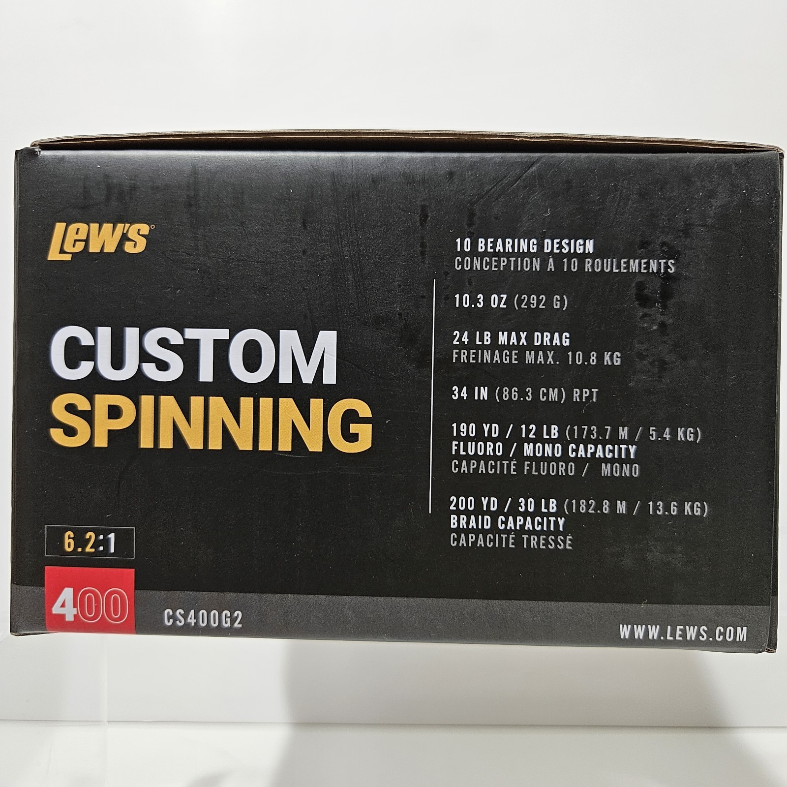 Lew’s Custom GEN2 Spinning Reel CS400G2 Size 400 Fishing Reel NIB New