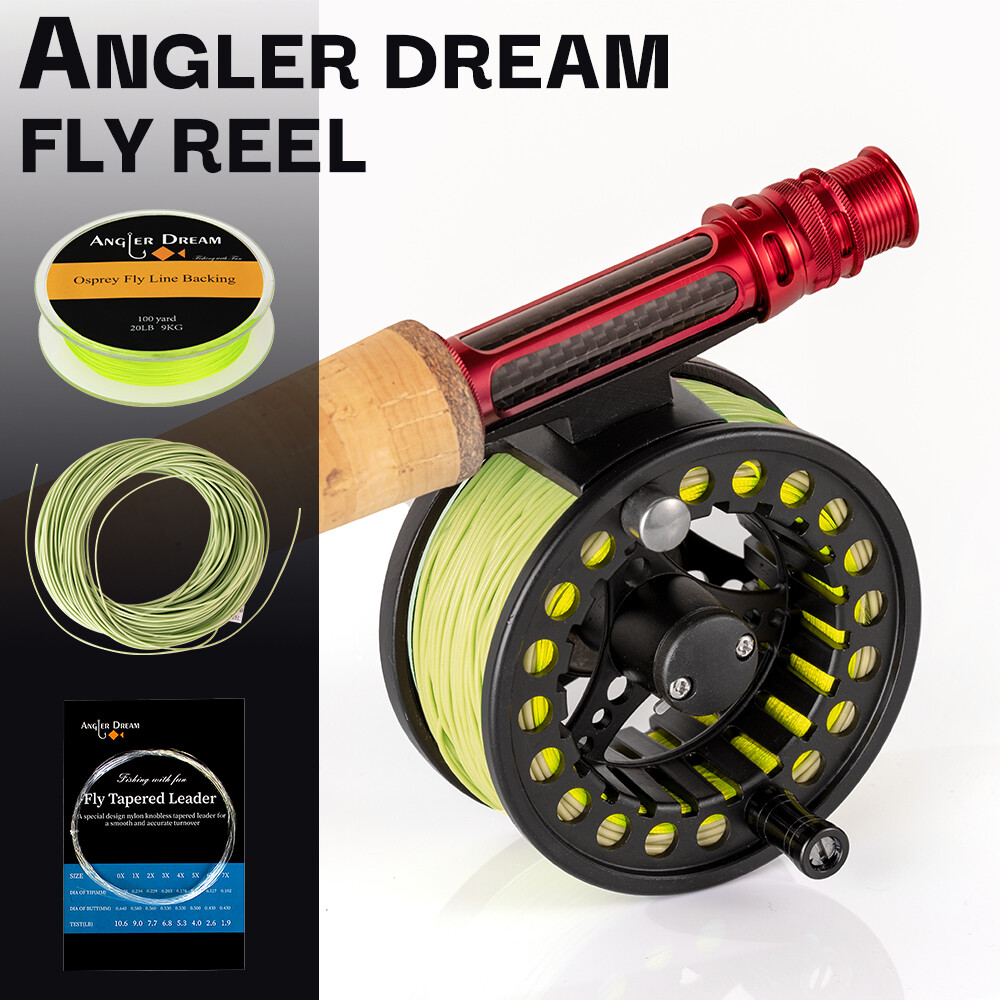 WF Fly Fishing Pre-loaded 1/2 3/4 5/6 7/8WT Fly Fishing Reel With Line Combo