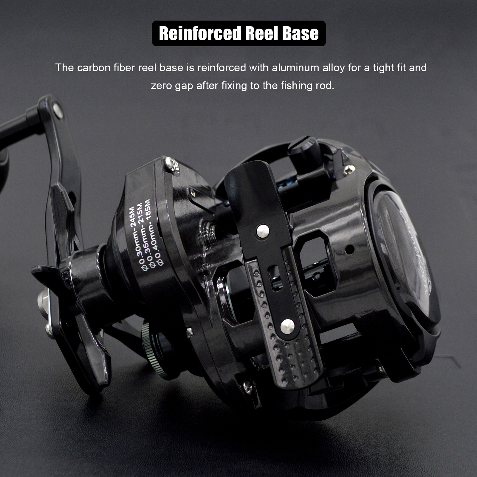 CAMEKOON 300 Baitcaster Reel Saltwater Fishing 10+1BBs Carbon Body High Capacity