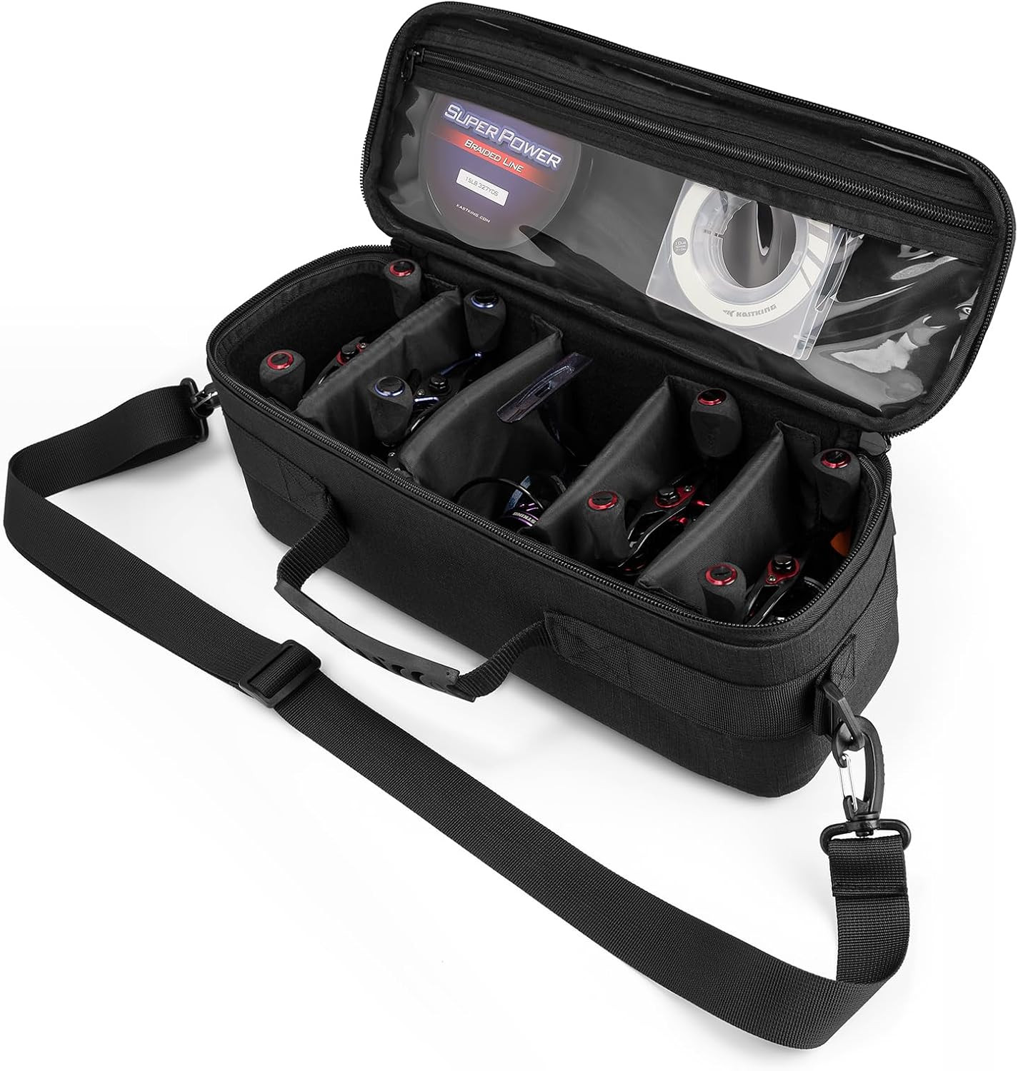 Fishing Reel Case Medium & Large, Customize Storage, Shockproof Internal Divider