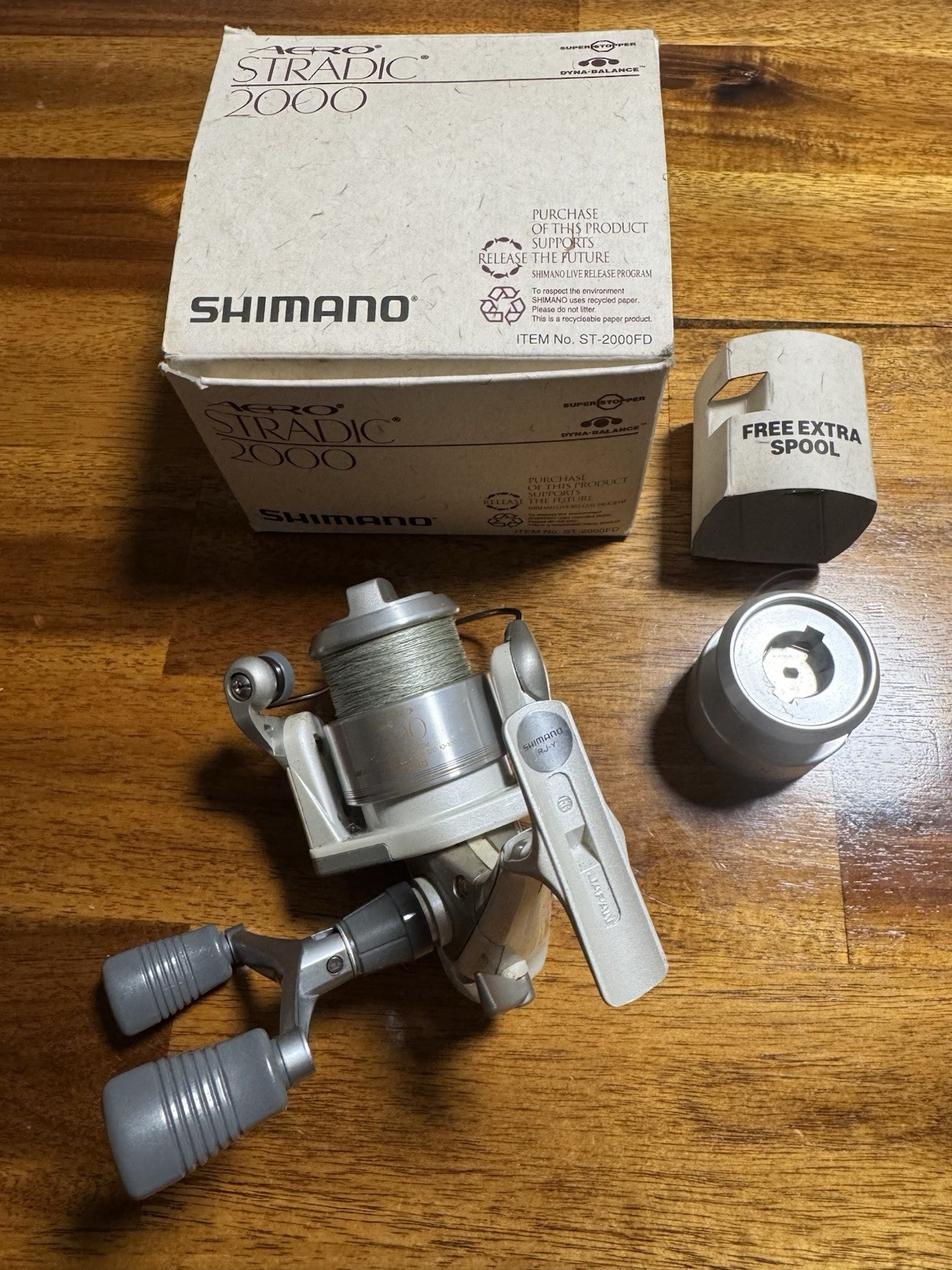 Shimano Aero Stradic 2000 Fishing Reel & Spare Spool/Original Box Made In Japan