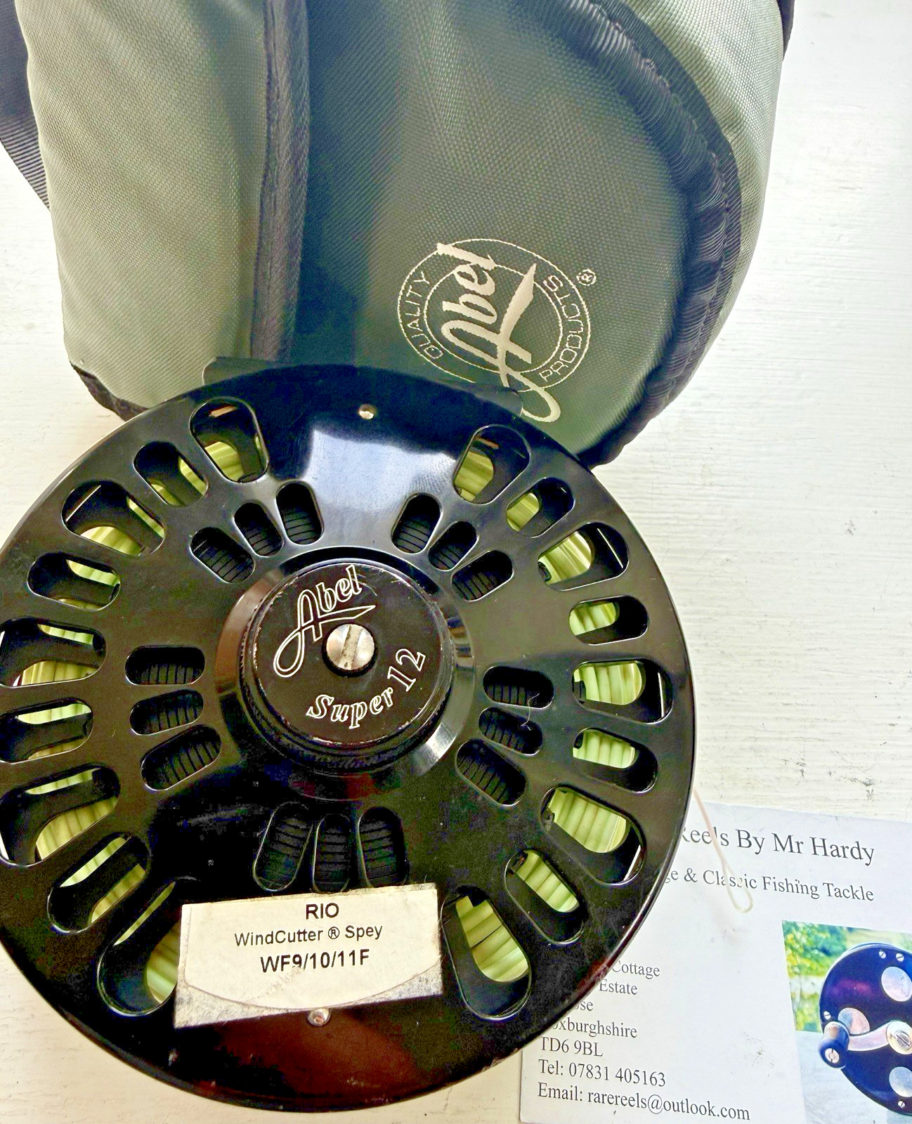 Abel Super 12 Salmon & Saltwater Fly Reel with Rio Spey Line & Case Set for RHW