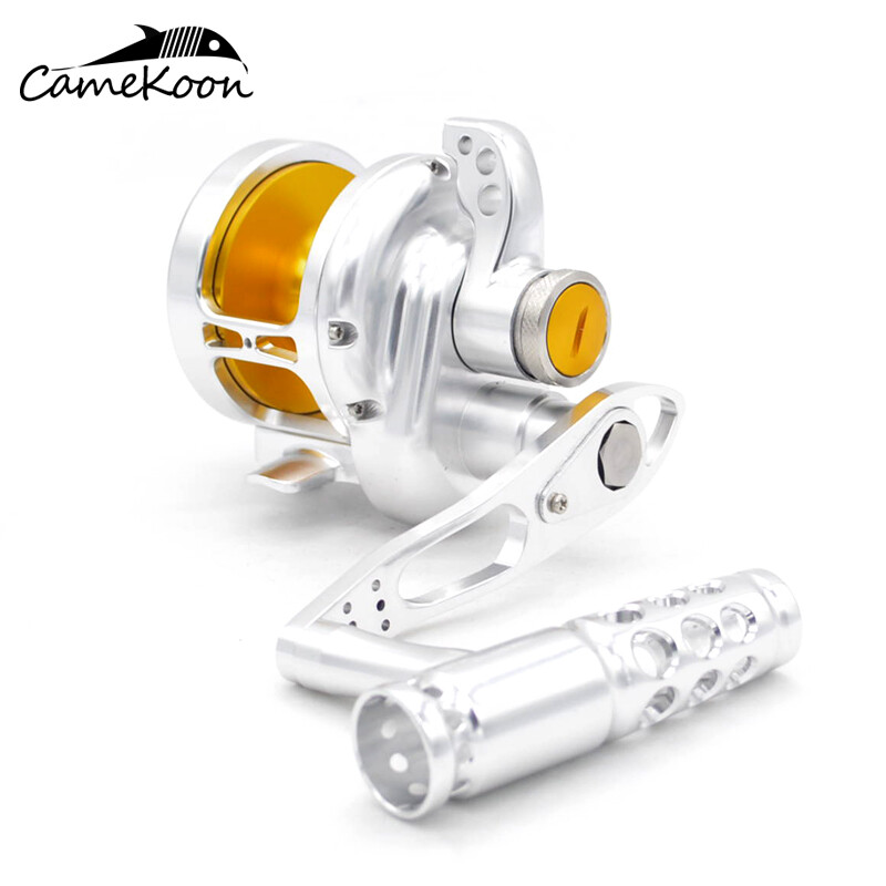 CAMEKOON Lever Drag Saltwater Fishing All Metal Powerful Big Game Offshore Reels