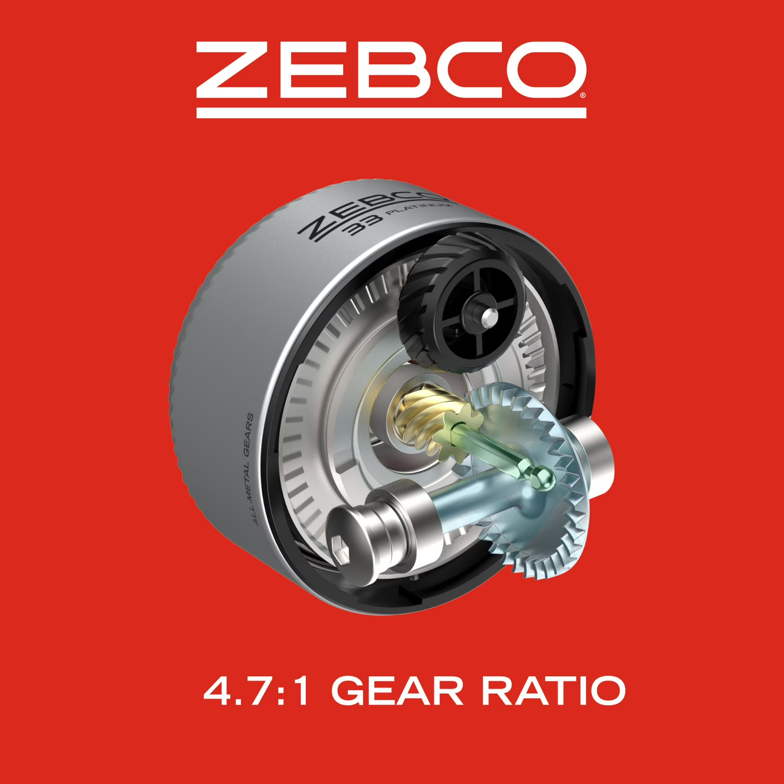 Zebco 33 Platinum Spincast Fishing Reel, Silver, New