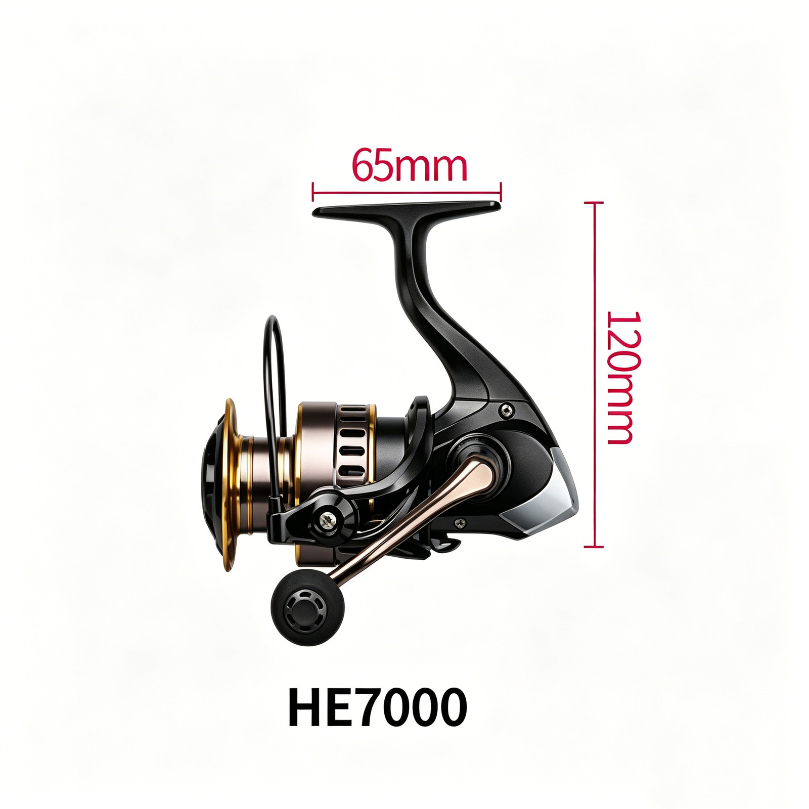 Metal Spinning Fishing Reel Left Right Hand Reel EVA Grip Knob 5.2:1 Saltwater