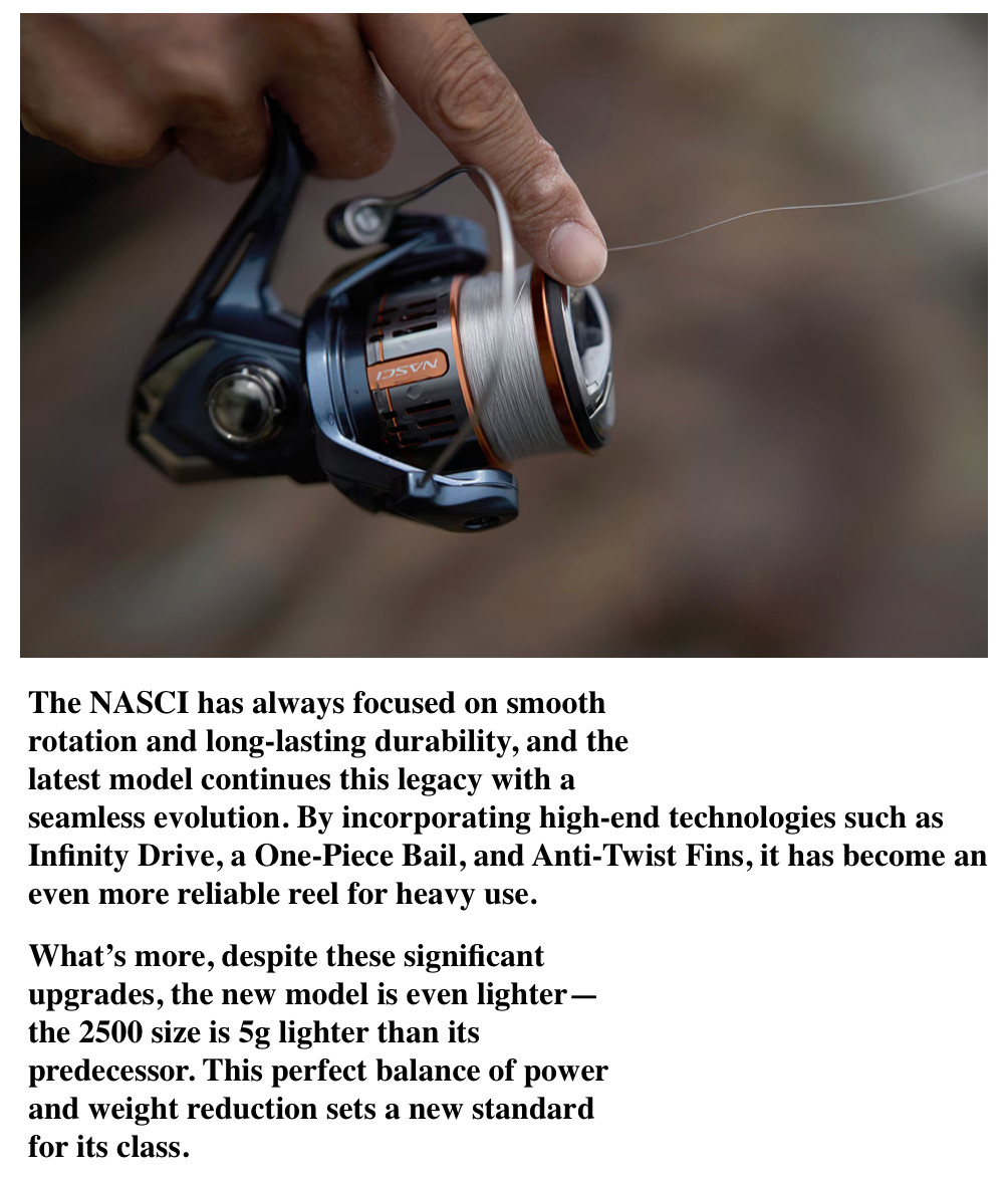 New Shimano 26 NASCI C2000S Spinning Reel NEW from Japan w/ Box and Paper