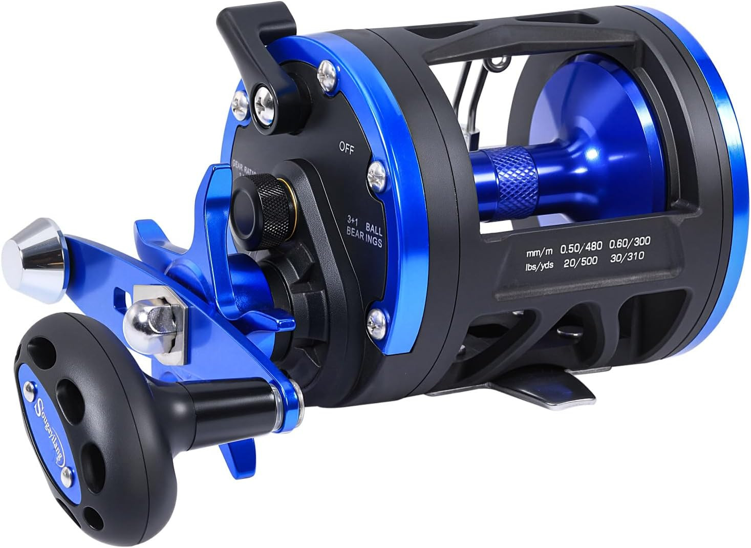 Trolling Reel & Conventional Fishing Reel – Saltwater Level Wind Reel with Smoot