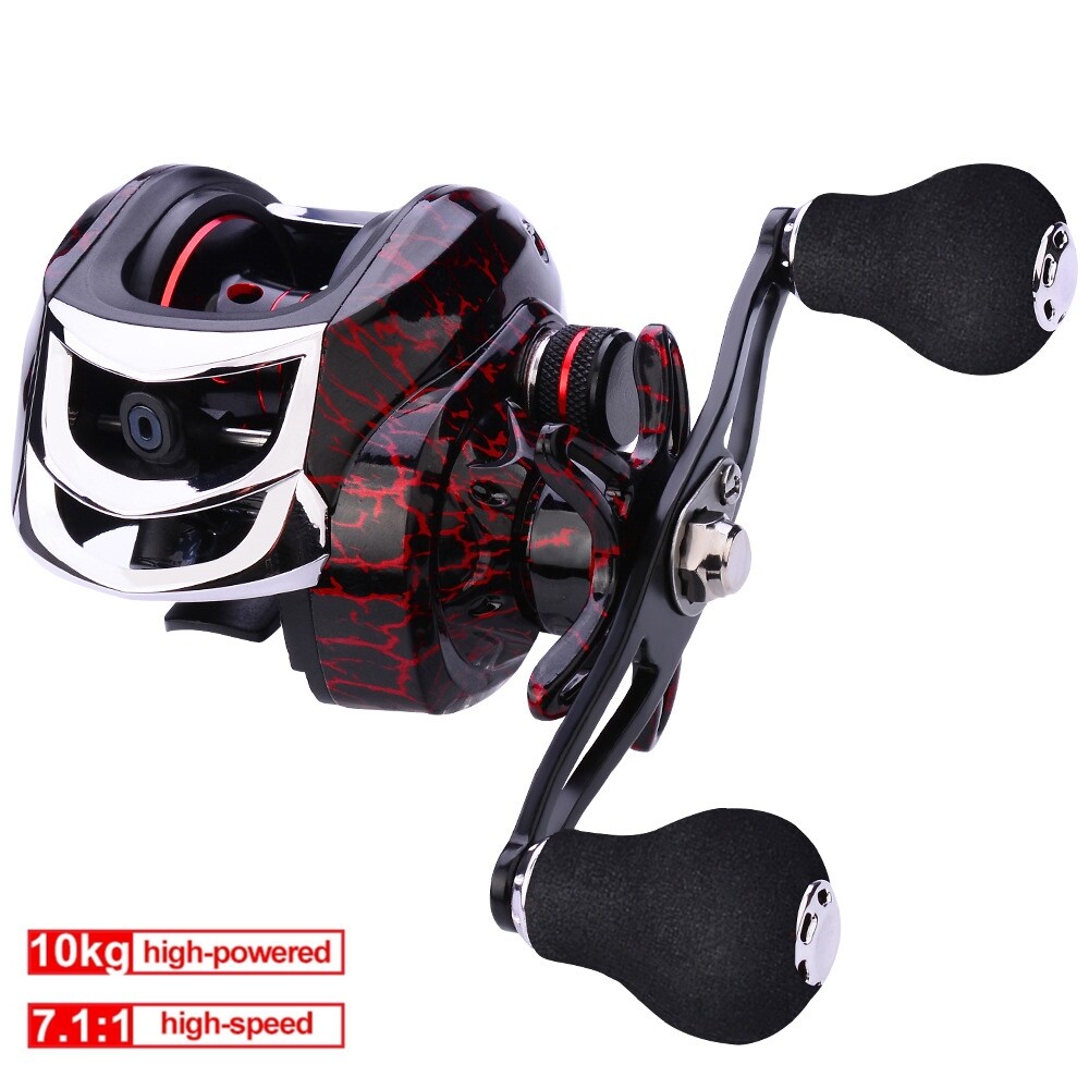 Baitcasting Fishing Reel 7.2:1 Metal Spool Magnetic Metal Casting Fishing Reel