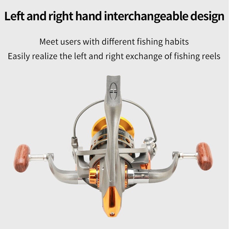 Spinning Fishing Reel 5.2:1 Gear Ratio CNC Metal Spool for Freshwater Saltwater