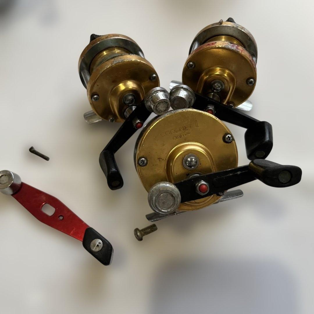 Daiwa Coronet 1 & 2 Gold Reels 3-piece set!!
