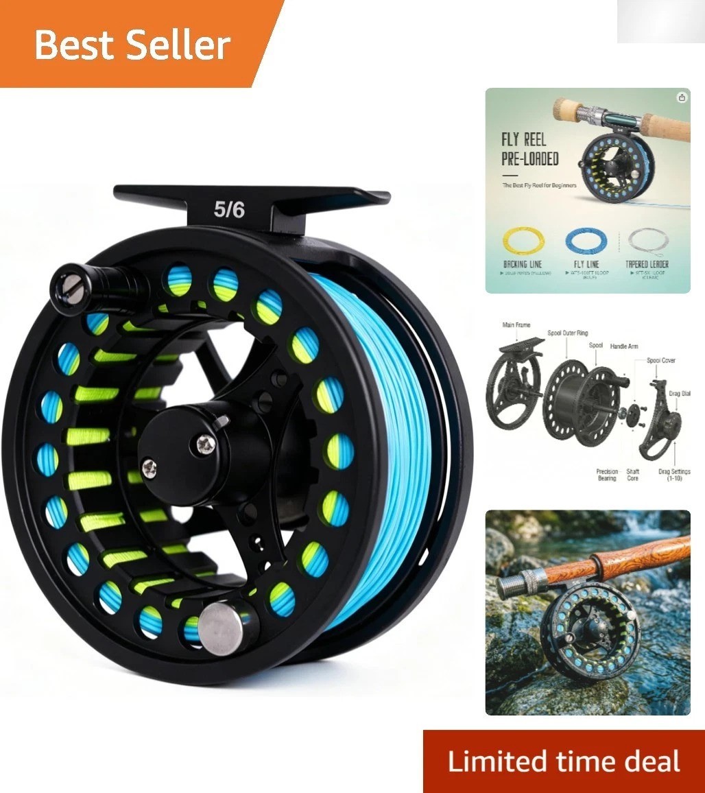 Lightweight 5/6wt Fly Fishing Reel – Durable, Smooth Drag System for All Anglers
