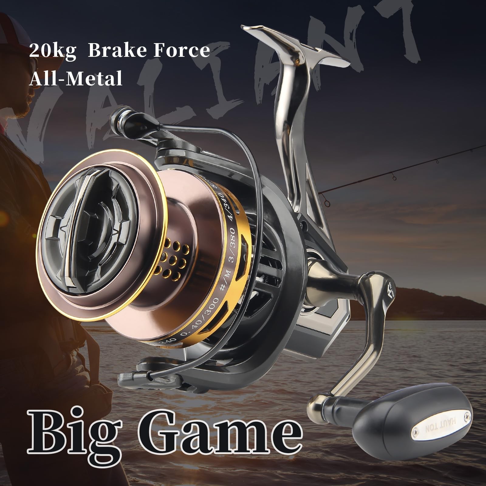 Big Game Surf Spinning Fishing Reel 8000/12000,20KG Drag Power 8000, BG