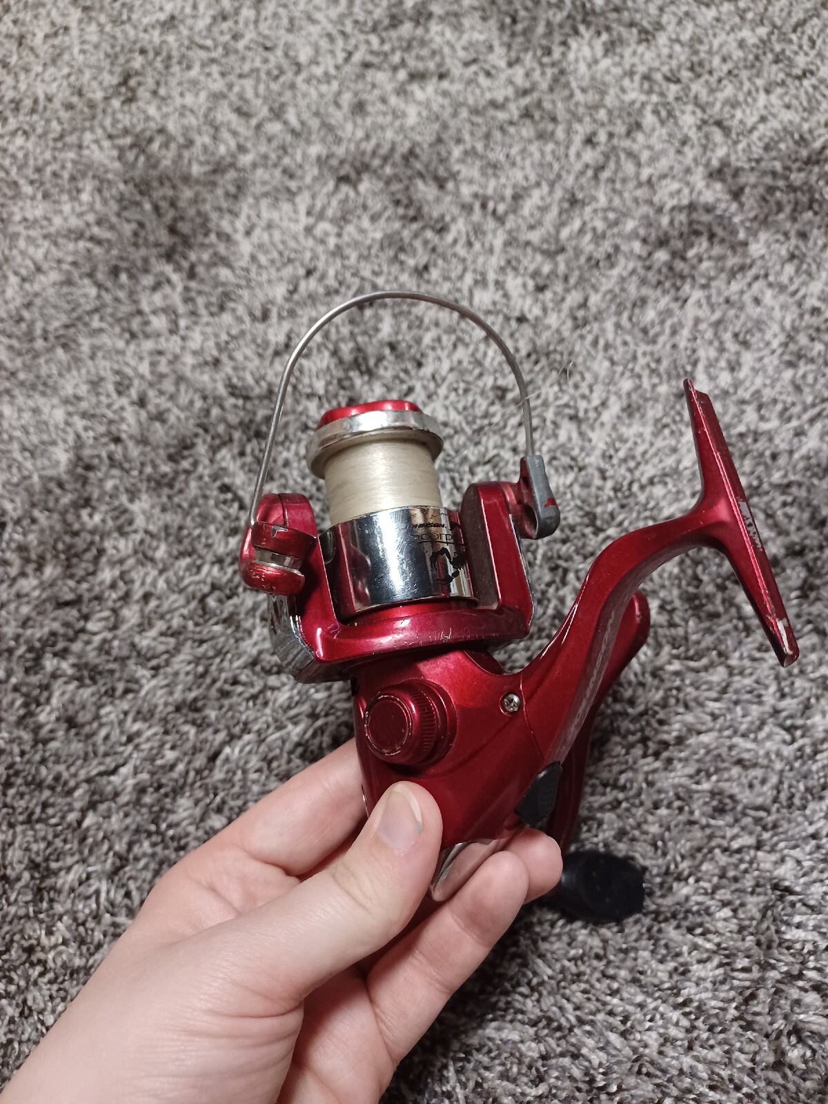 Vintage Red Scorpion Fishing Reel Dual Bearing Drive