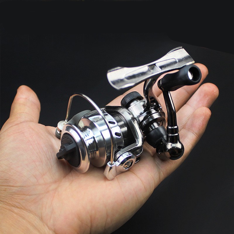 4.3:1 Gear Fishing Reel, Mini Metal Spinning Reel with Coil Pocket for Angling