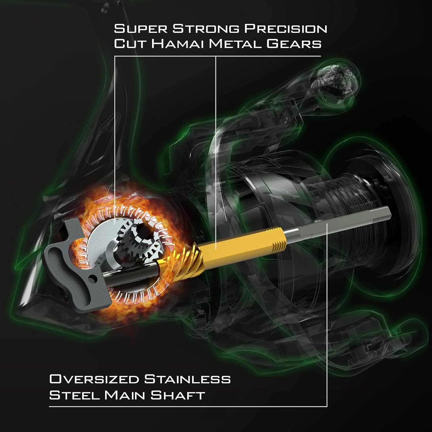 Spartacus II Spinning Reel – Sealed Carbon Fiber 22LBs Max Drag – 7 1 Stainless