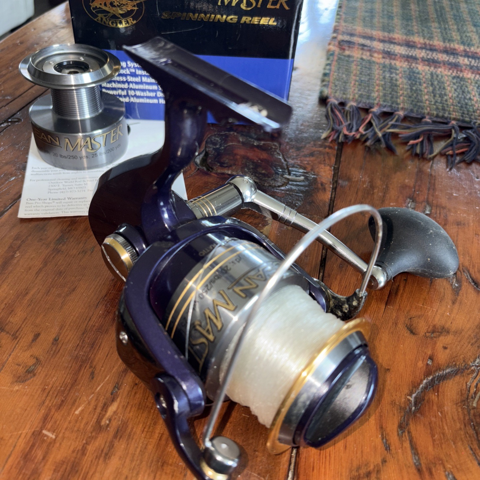 OFFSHORE ANGLER OCEAN MASTER OM70 SPINNING REEL W EXTRA SPOOL – 8 BEARING SYSTEM