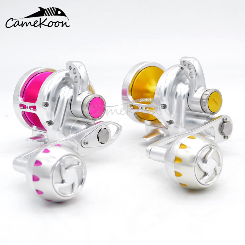 CAMEKOON Lever Drag Saltwater Fishing All Metal Powerful Big Game Offshore Reels