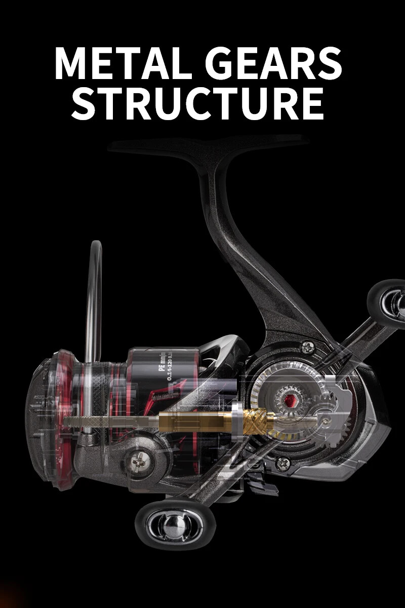 Fishing Reel 800~2500 ,5.1:1 Gear Ratio,14LB Max Drag,Double rockerSaltwater