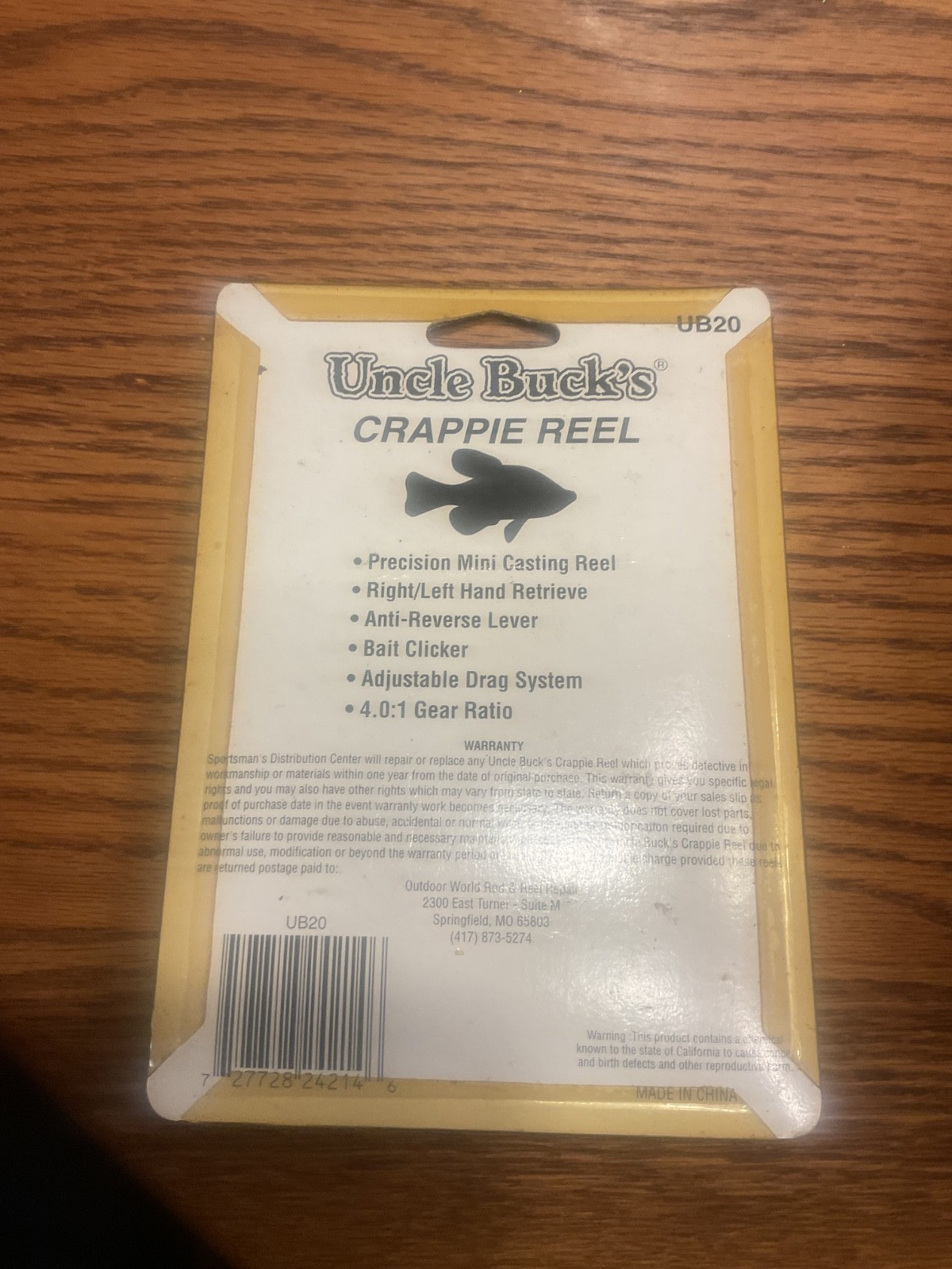 BASS PRO SHOPS UNCLE BUCKS ULTRALIGHT CASTING FISHING REEL CRAPPIE REEL UB20 NIP