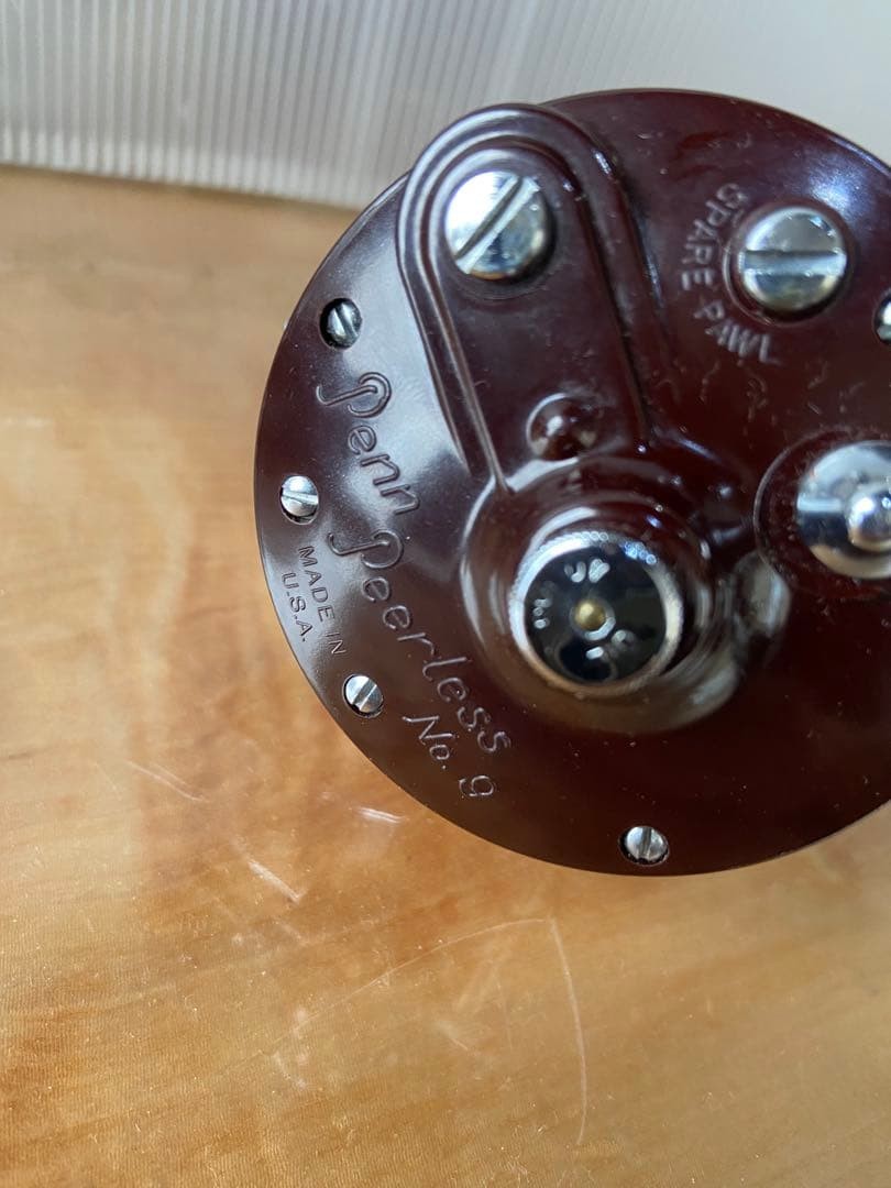 Penn Peerless No9 Vintage Fishing Reel Brown Made in USA