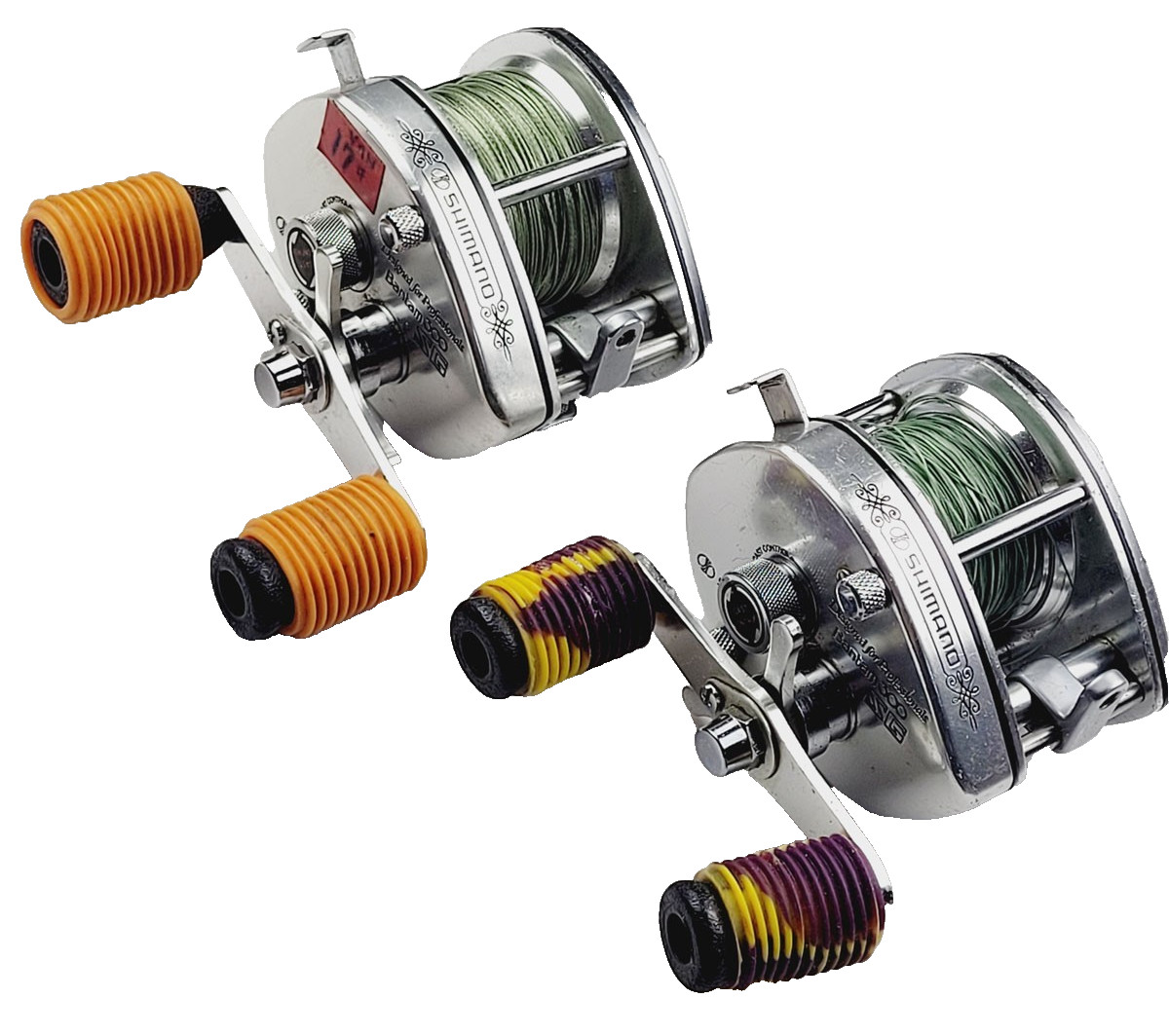 Shimano Bantam Baitcasting Reel 300 SG Silver Metal Aluminum R/H – LOT of 2 pcs