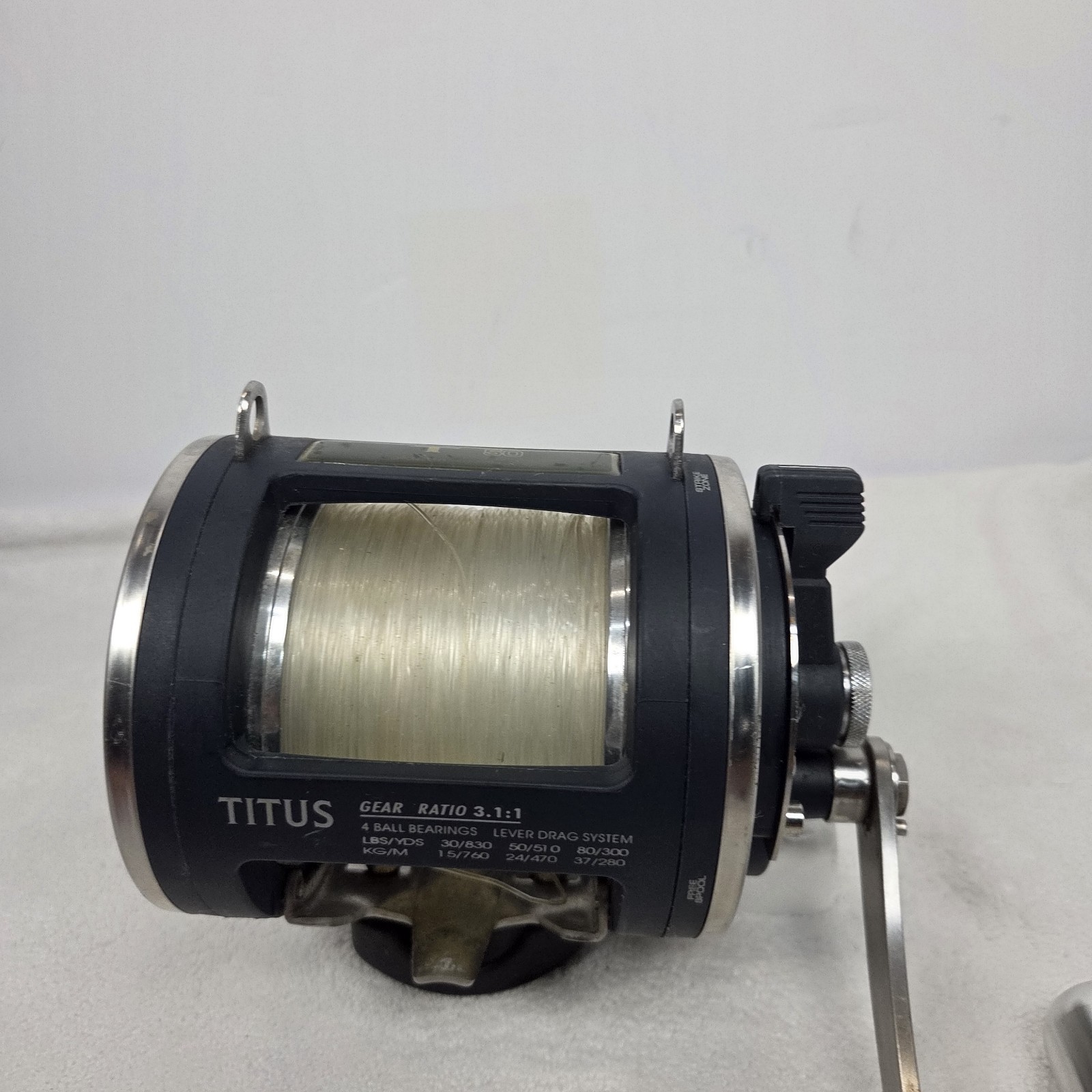 OKUMA Titus T50 Single-Speed Lever-Drag Fishing Reel Gear Ratio 3.1:1