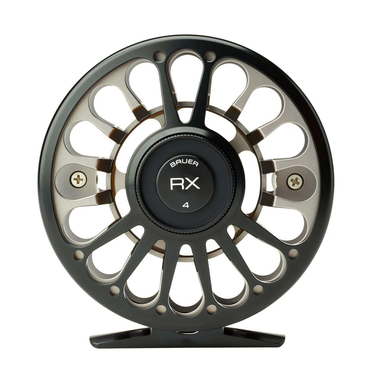 Bauer RX 2 Fly Reel – Black w/Charcoal Spool – NEW – FREE FLY LINE