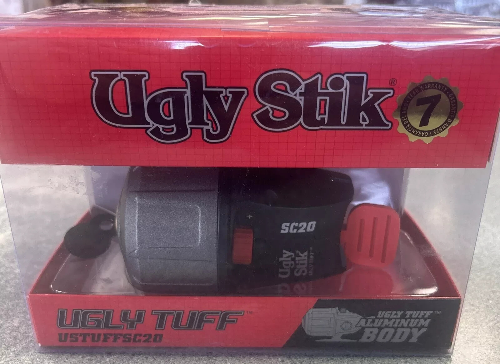 New Ugly Stik USTUFFSC20 Spincast Black Ugly Tuff Aluminum Body Fishing Reel