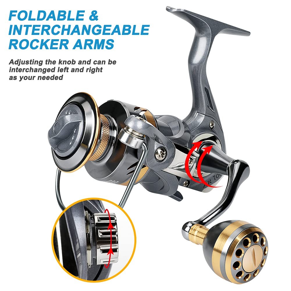 Spinning Reel 7000, Lightweight Inshore Surf Fishing Reel, Heavy Duty Smooth …